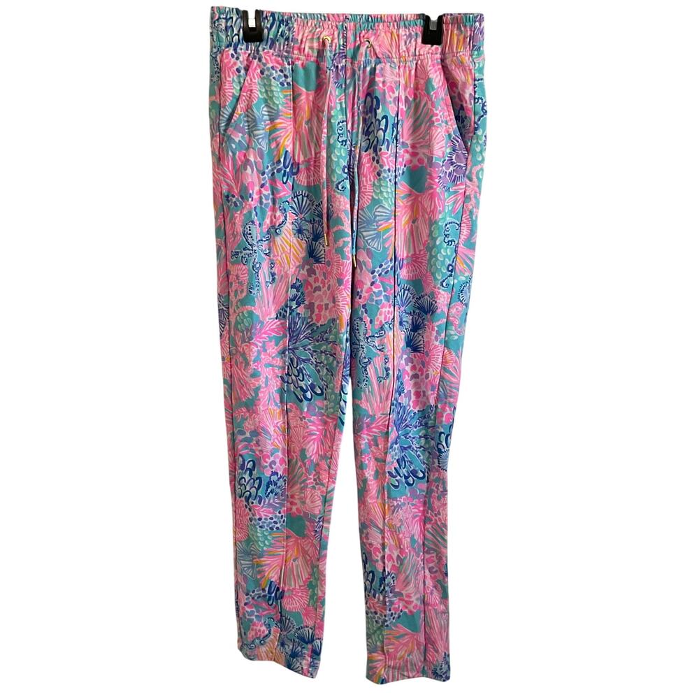 Lilly‎ Pulitzer XS Emora Knit Terry Cloth Lined Pull on Pants with Pockets
